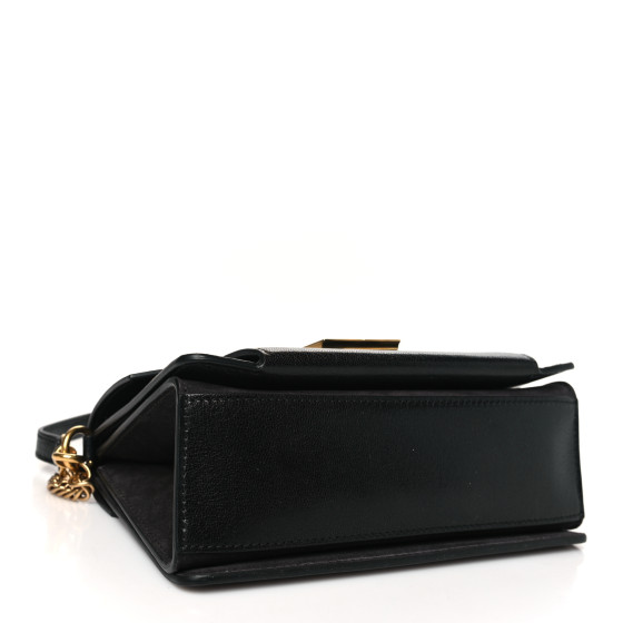 GIVENCHY Goatskin Suede Small GV3 Shoulder Bag Black Grey