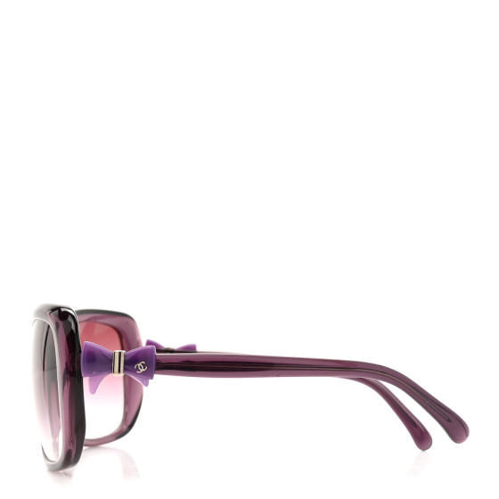 Camila CHANEL 22A CC Logo Lens Rectangle Sunglasses Black/Pink/Blue
