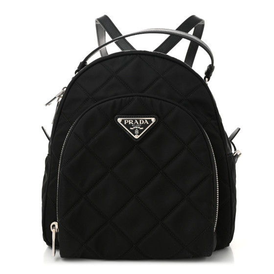 PRADA Nylon Tessuto Impuntu Quilted Backpack Black 1656251