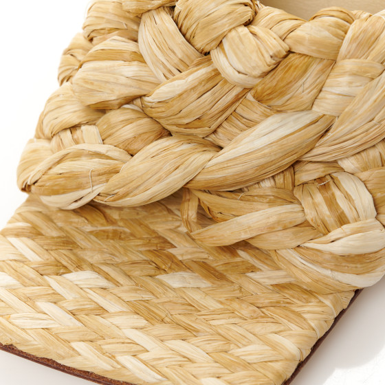 BOTTEGA VENETA Raffia Twisted Intrecciato Stretch Mule