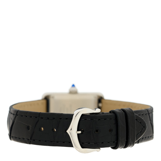 CARTIER Stainless Steel Alligator 22mm Must de Cartier Tank