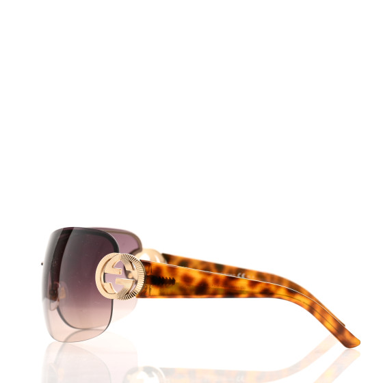 GG/(30) Gucci GG 2898/S 2898S BKS/BN Shiny Black Aviator Sunglasses
