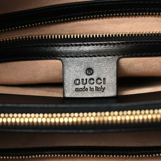 GUCCI Boarded Plutone Calfskin Large Jackie 1961 Tote Black