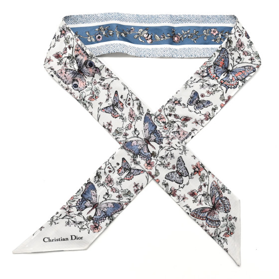 【日本未入荷！】Dior Sjaal met Dior Camo Papillon-motief CHRISTIAN DIOR Silk Camo Papillon Mitzah Scarf Pink 1660393