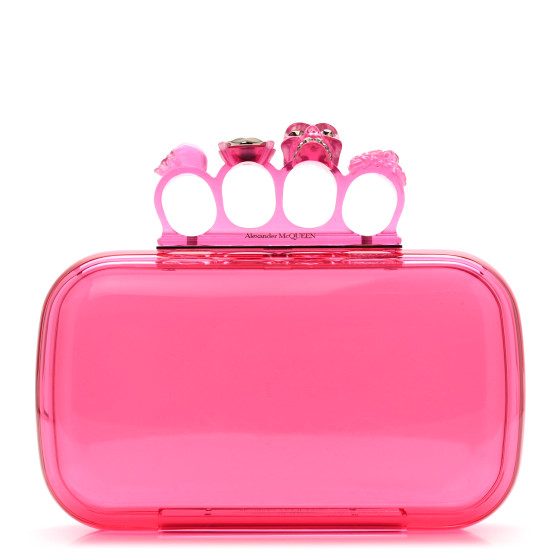 【送料&関税込】Alexander McQueen four Ring Pink Clutch With Alexander McQueen Skull Four-Ring Clutch | HaMugzemet