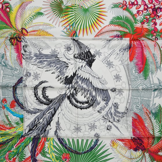 HERMES ツイリー 白/緑/他 phoenix colorIAGE 楽天市場】新品エルメス・HERMES ツイリー 白/緑/他 シルク100