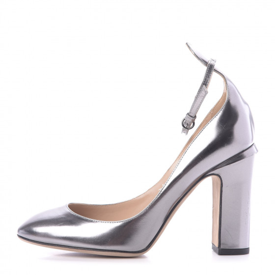 VALENTINO GARAVANI Patent Tan-Go Mary Jane 100mm Pumps 37.5