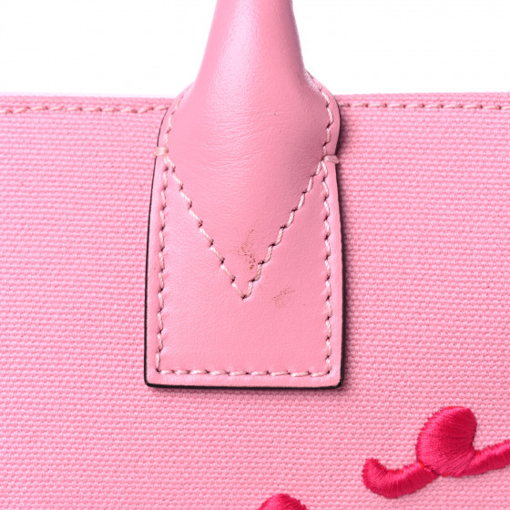 トートバッグ Shopping bag - Versace - Leather - Pink VERSACE Canvas Suppler Calfskin Cabas GV Signature Tote Pink