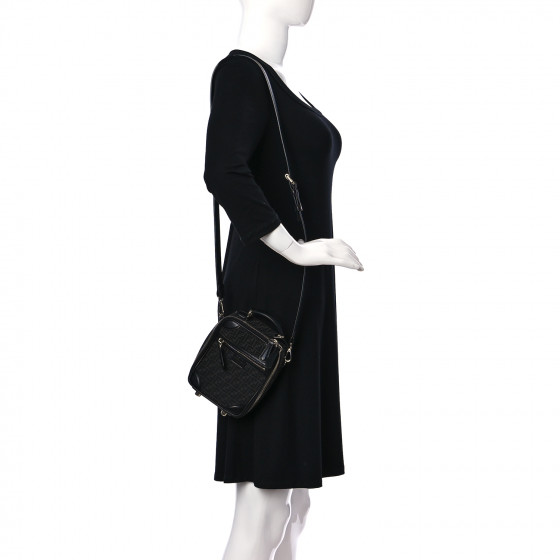 FENDI Recycled Fabric Jacquard Vitello Astro Micro FF Mini