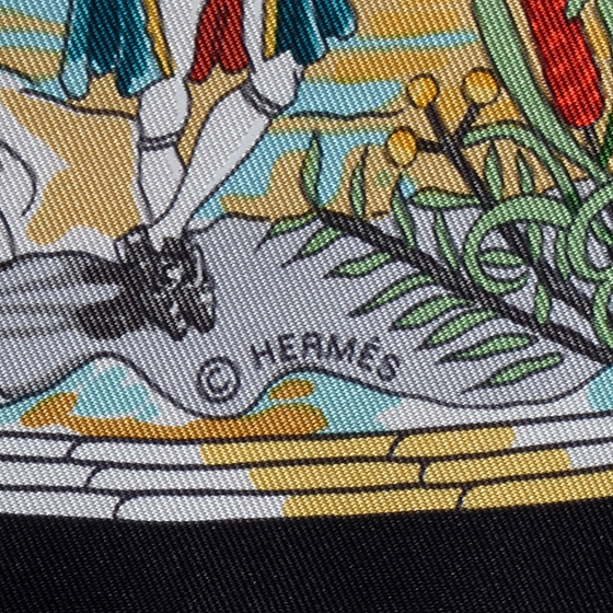 HERMES　スカーフ　カレ90　PER ASTRA AD ASTRA HERMES Silk Per Astra ad Astra Scarf 90 Black 82141