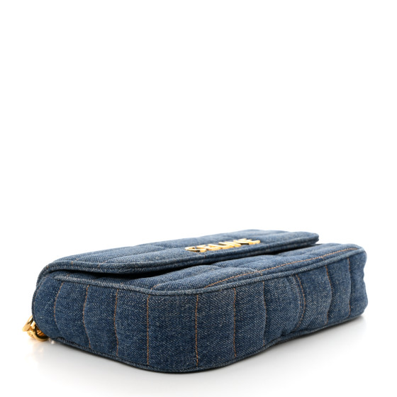 CELINE セリーヌ★Denim shoulder bag★デニムショルダーバッグ CELINE Denim Matelasse Chain Shoulder Bag Blue 1573244