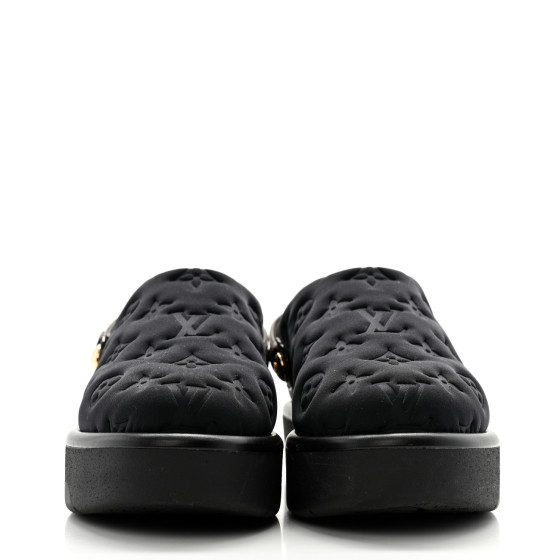 LOUIS VUITTON Nylon Embossed Monogram Aspen Platform Clog