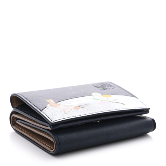 LOEWE X SUNA FUJITA Nappa Bunny Trifold Wallet Deep Navy