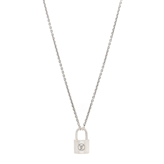 LOUIS VUITTON Sterling Silver Lockit Necklace 1572811