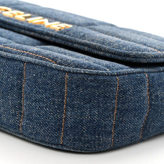 CELINE セリーヌ★Denim shoulder bag★デニムショルダーバッグ CELINE Denim Matelasse Chain Shoulder Bag Blue 1573244