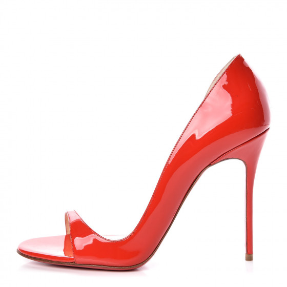 赤字商品 CHRISTIAN LOUBOUTIN 限定品 超レア　 サイズ39 CHRISTIAN LOUBOUTIN Patent Toboggan 100 Pumps 39 Red 392810
