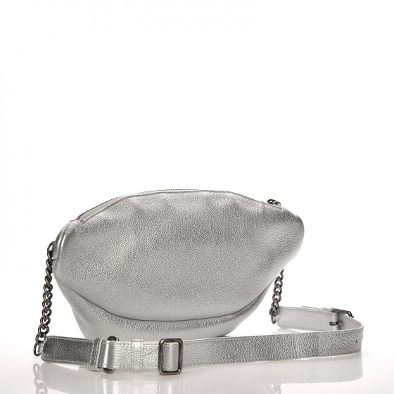 CHANEL Metallic Grained Calfskin Quilted Casual Rock Waist