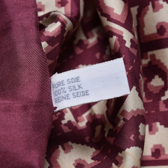 Christian Dior バーガンディ スカーフ CHRISTIAN DIOR Silk Monogram Scarf Burgundy 256737