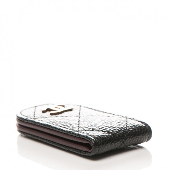 CHANEL Caviar Quilted Money Clip Black 180907