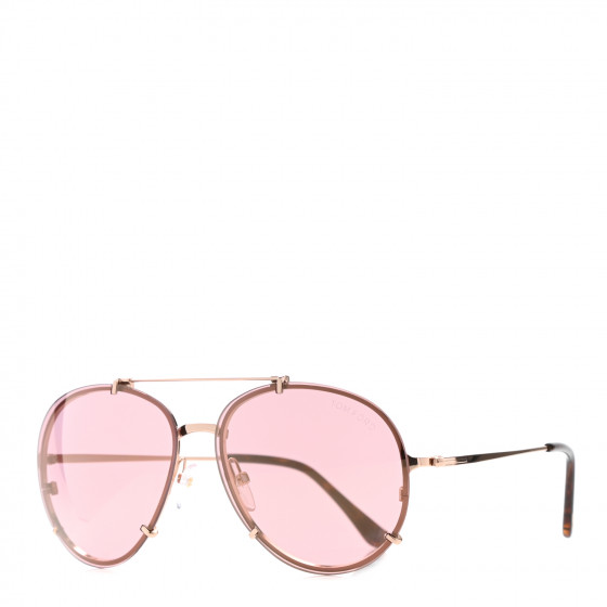 TOM FORD Oval Dickon Sunglasses TF 527 Pink 945794