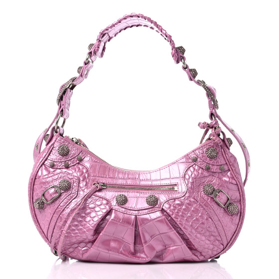 ショルダーバッグ・ポシェット BALENCIAGA Women Shoulder Bags 751523 1VG9Y5812 PINK BALENCIAGA Metallic Extra Supple Calfskin Crystal Crocodile