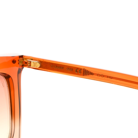 LOUIS VUITTON Acetate Sunglasses Z1368W Orange 1329438