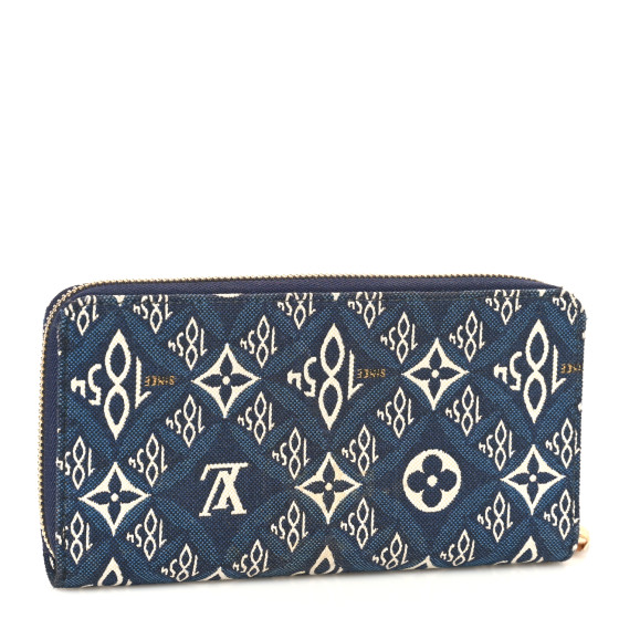 LOUIS VUITTON Jacquard Since 1854 Zippy Wallet Blue 1329244