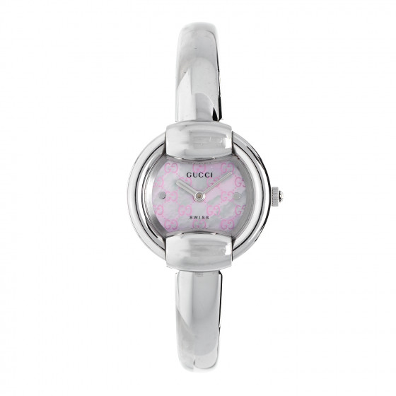 GUCCI Stainless Steel Pink Mother of Pearl 25mm 1400L Quartz
