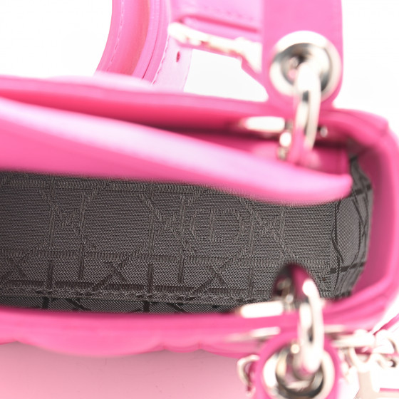 【ヴィンテージ】Rank:S☆Dior Dark Pink Mini Micro-Cannage CHRISTIAN DIOR Lambskin Cannage Micro Lady Dior Pink 892617