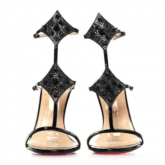 CHRISTIAN LOUBOUTIN ハントハック CHRISTIAN LOUBOUTIN Patent Lady Max Spike T-Strap Sandals 40