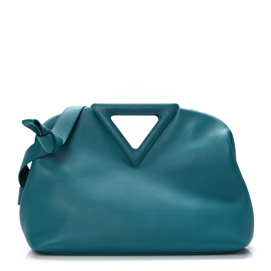 BOTTEGA VENETA Calfskin Medium The Point Triangle Bag Mallard