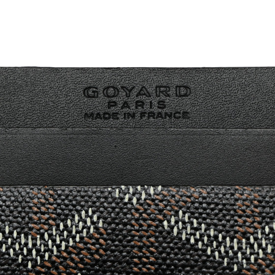 GOYARD Goyardine Saint Sulpice Card Holder Black 1533361