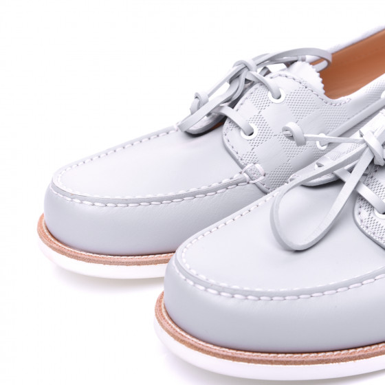LOUIS VUITTON Damier Infini Mens Marina Bay Boat Shoes 11