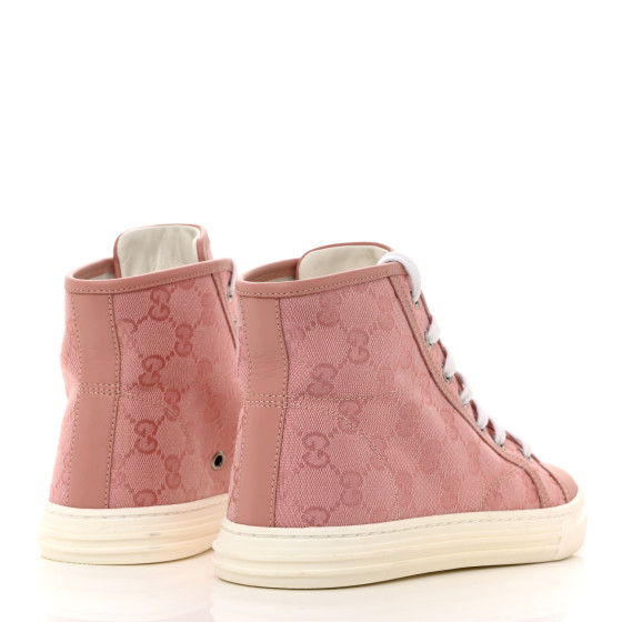 【関税&送料込】Gucci Pink Canvas Sneakers ON SALE*GUCCI #40287 Pink GG Canvas Sneakers (US 7.5 EU 37.5