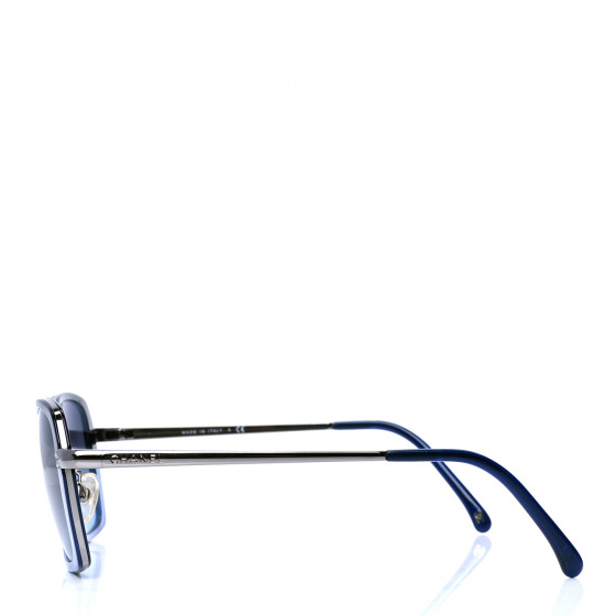 CHANELメタリ CHANEL Sunglasses: Pilot Sunglasses, metal & zirconia