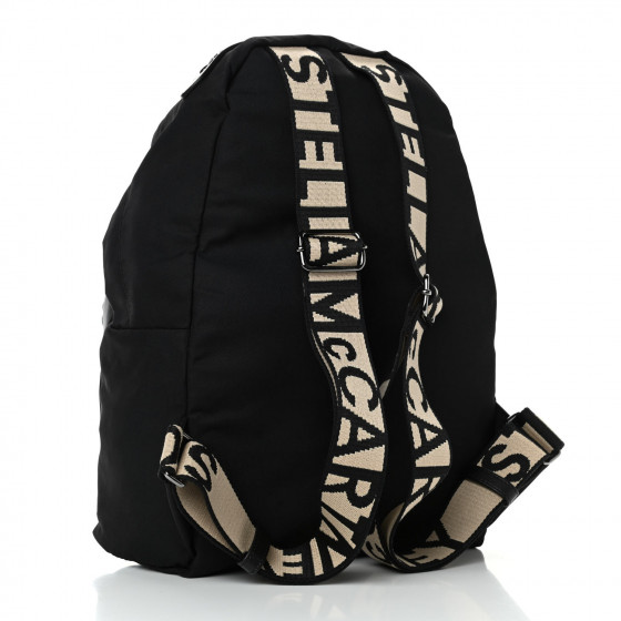 STELLA MCCARTNEY Nylon Logo-Web Backpack Black 831551