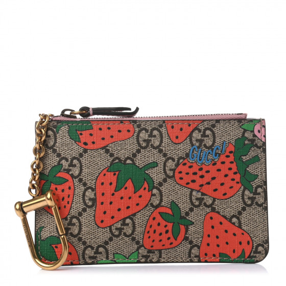 GUCCI いちご柄 キーケース GUCCI GG Supreme Monogram Strawberry Key Case 903935