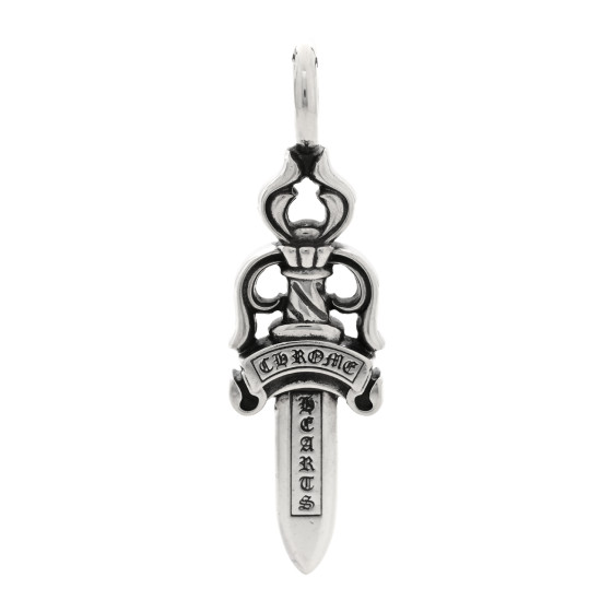 クロムハーツネックレス Large Dagger Pendant Silver Chrome Hearts Large Dagger Pendant Ball Chain Sterling