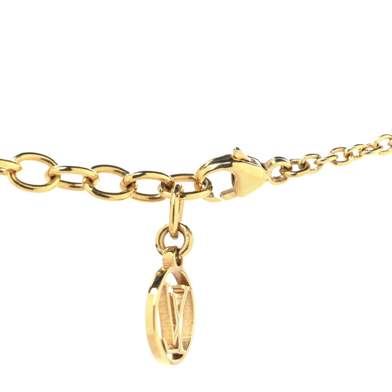 LOUIS VUITTON Essential V Necklace Gold 1693994 | FASHIONPHILE