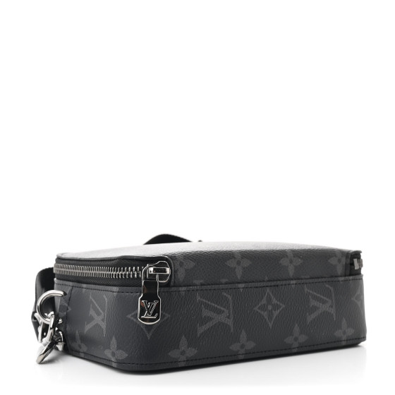 Louis Vuitton ブラックリボンベルト LOUIS VUITTON Monogram Eclipse Reversible Bandouliere