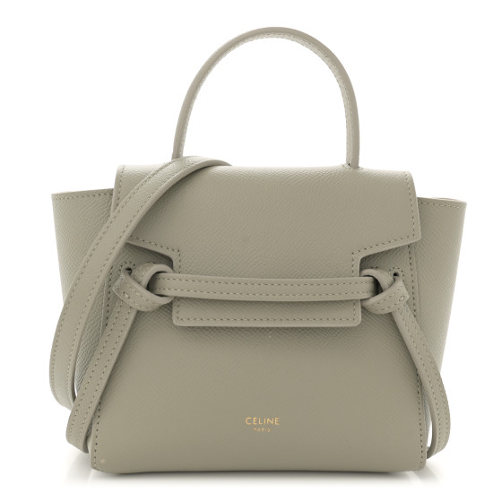 CELINE Grained Calfskin Pico Belt Bag Green Clay