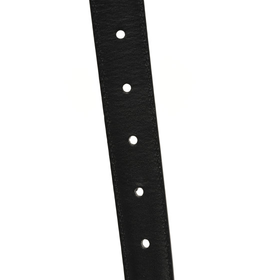 CELINE Box Calfskin Medium 25mm Triomphe Belt 80 32 Black