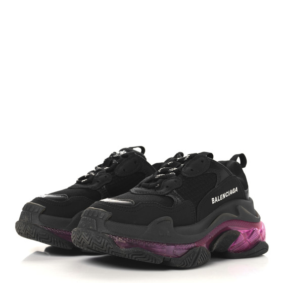 【BALENCIAGA】TripleS clearSole Black Pink Buy Balenciaga Triple S Sneaker 'Clear Sole - Black Pink