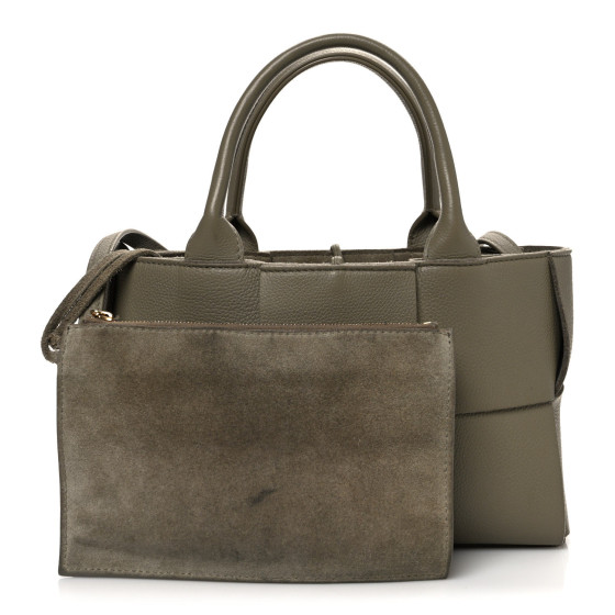 BOTTEGA VENETA Nappa Maxi Intreccio Mini Arco Tote Taupe