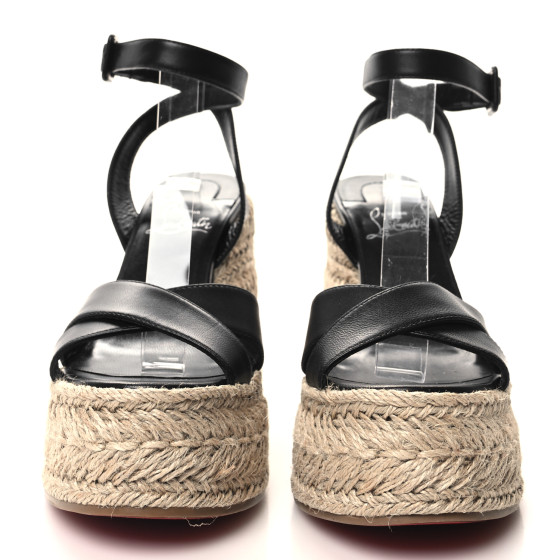 CHRISTIAN LOUBOUTIN Goatskin Mariza Zeppa 130 Espadrille