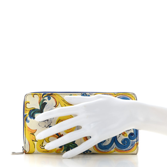Dolce & Gabbana マジョリカプリント コンチネンタル ウォレット DOLCE GABBANA Dauphine Majolica Printed Zip Around Wallet