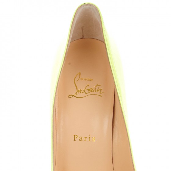 CHRISTIAN LOUBOUTIN Patent Pigalle Follies 100 Pumps 39.5