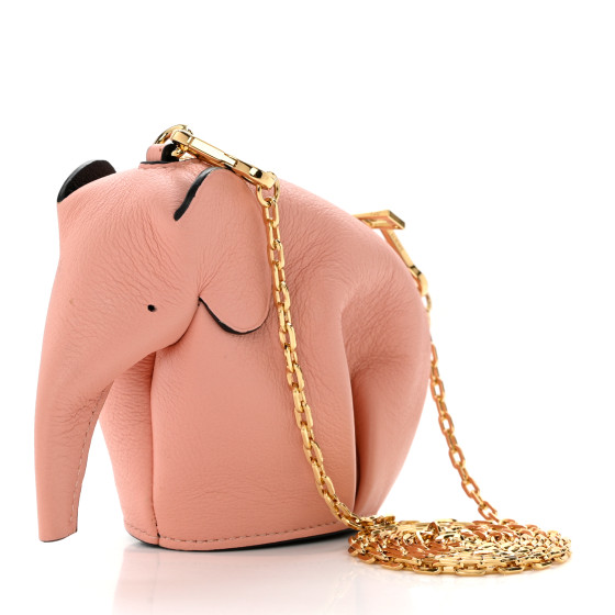 LOEWE Calfskin Mini Elephant Crossbody Bag Pink 1200623