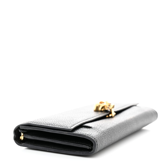 ALEXANDER MCQUEEN Pebbled Calfskin Skull Wallet on Chain