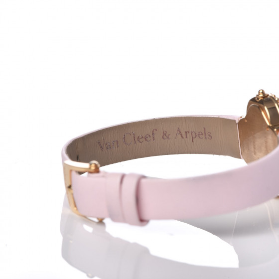 Van Cleef & Arpels ピンクレザーベルト